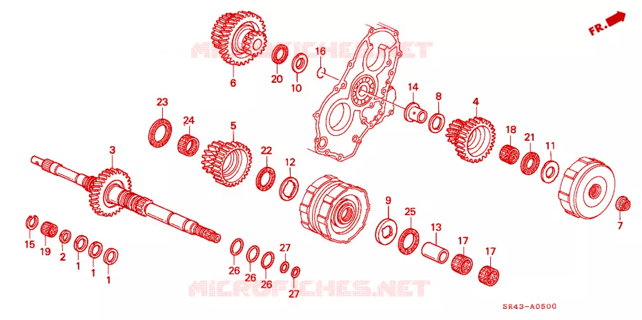 MAINSHAFT Honda  CIVIC 1992 DX 4 speed automatic 