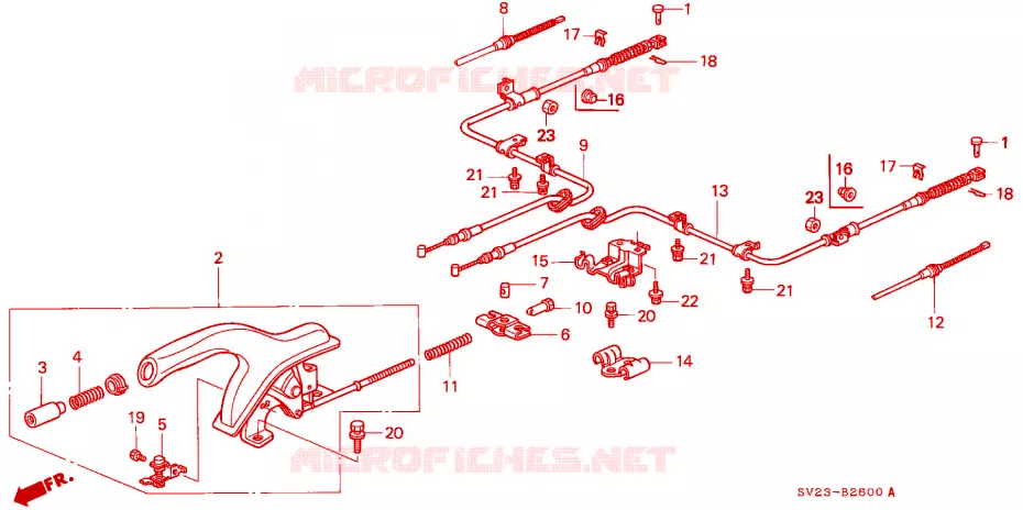 PARKING BRAKE Honda  ACCORD COUPE 1996 EX 4 speed automatic 