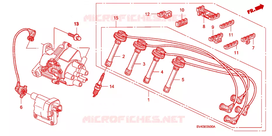 HIGH TENSION CORD/ SPARK PLUG Honda  ACCORD 1994 LX 4 speed automatic 
