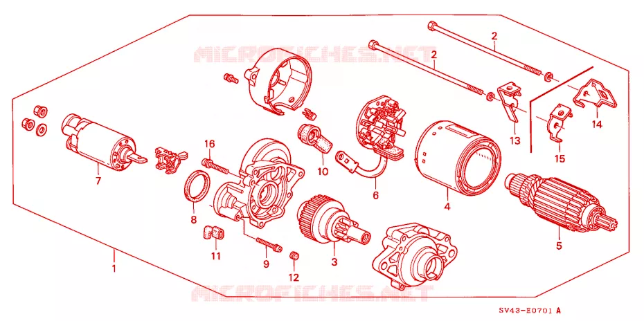 STARTER MOTOR (MITSUBA) Honda  ACCORD 1994 LX 4 speed automatic 