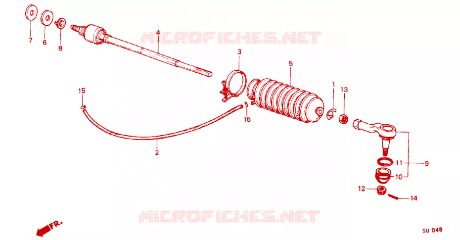TIE ROD Honda  QUINTET 1982 DX 3 speed automatic 