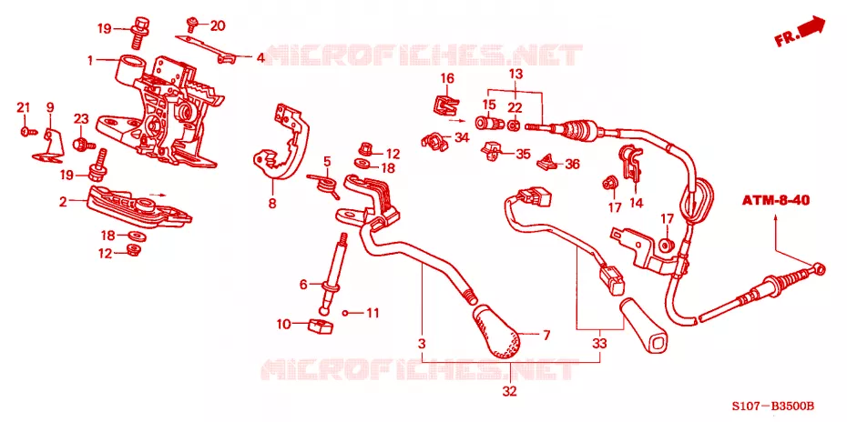 SELECT LEVER (LH) Honda  CRV 2000 RVSI 4 speed automatic 