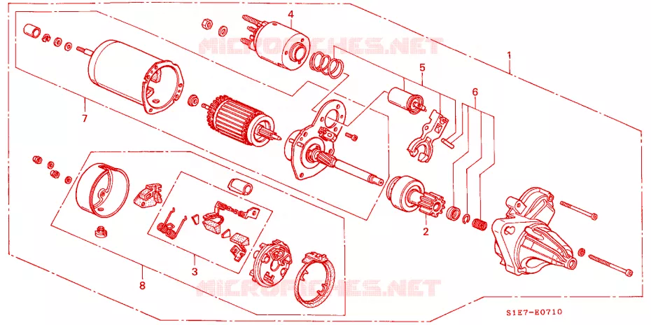 STARTER MOTOR (VALEO) Honda  CIVIC AERODECK 1999 ES 125PS 4 speed automatic 