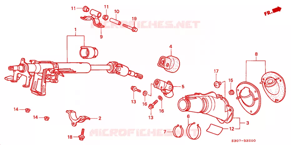 STEERING COLUMN Honda  PRELUDE 2000 VTI R 5 speed manual 