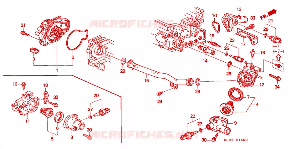 WATER PUMP/SENSOR Honda  PRELUDE 2000 VTI R 4 speed automatic 