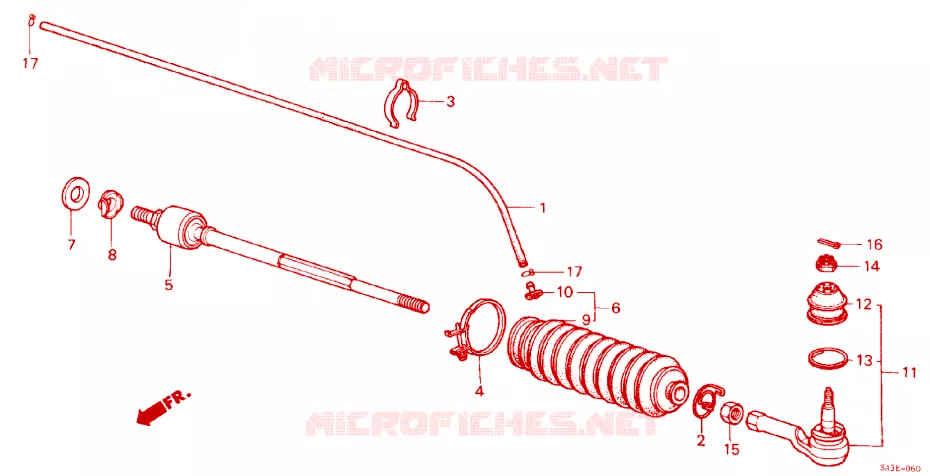 TIE ROD Honda  ACCORD 1984 EX 1800 4 speed automatic 