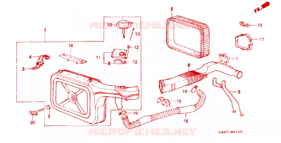 AIR CLEANER Honda  PRELUDE 1983 STD 4 speed automatic 