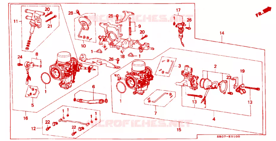 CARBURETOR (1) Honda  PRELUDE 1983 EX 4 speed automatic 