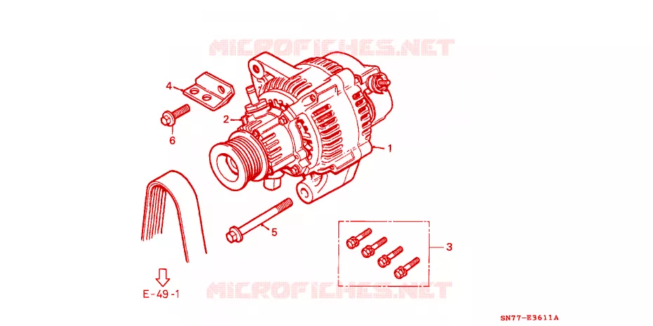 ALTERNATOR (AIR CONDITIONER) Honda  ACCORD 1996 2.0 ITD 5 speed manual 