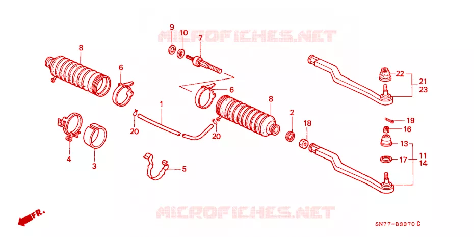 TIE ROD Honda  ACCORD 1996 2.0 ITD 5 speed manual 