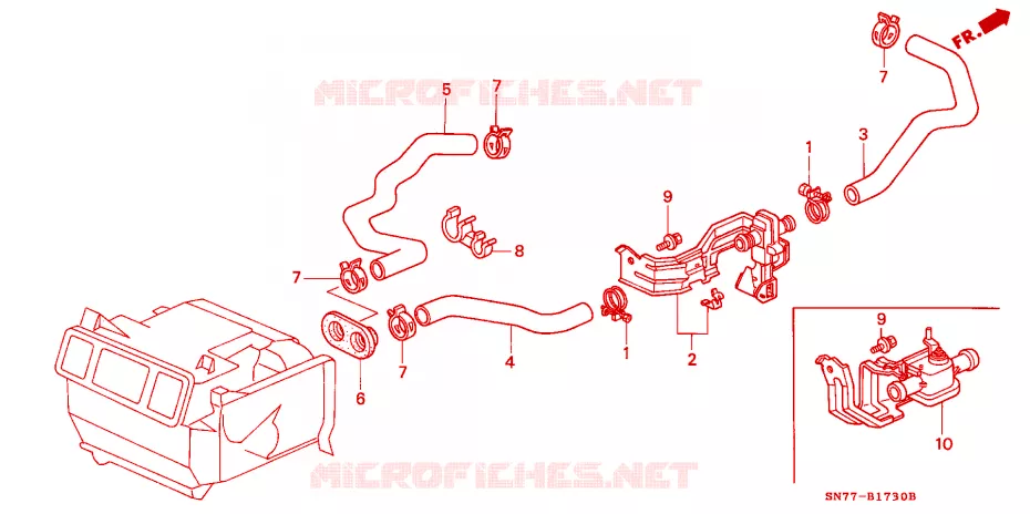 WATER VALVE Honda  ACCORD 1996 2.0 ILS 4 speed automatic 