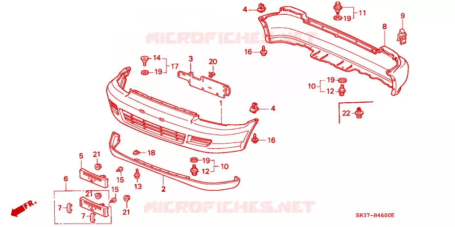 BUMPER Honda  CIVIC 1992 ESI 5 speed manual 