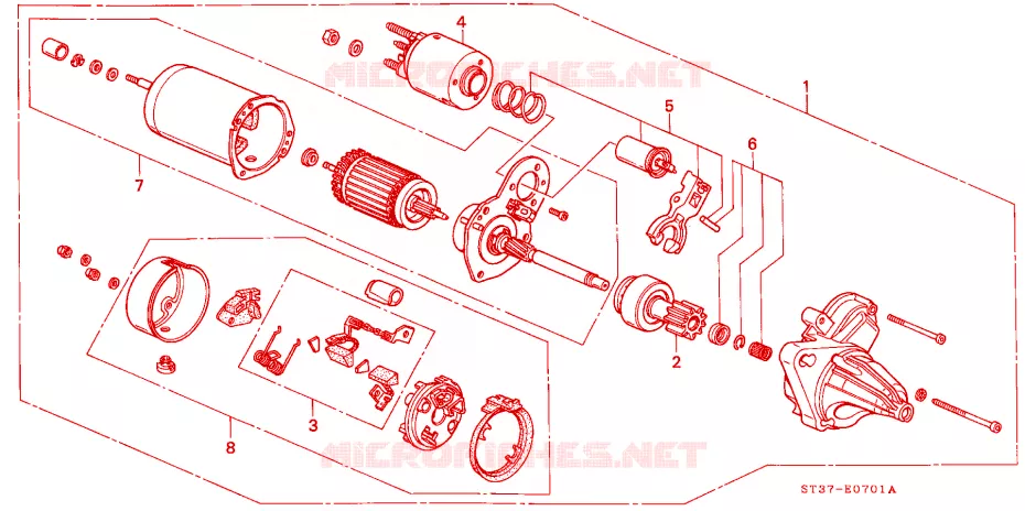 STARTER MOTOR (VALEO) ('97) Honda  CIVIC 1997 1.6 IES 4 speed automatic 
