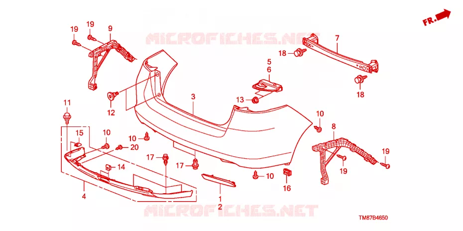 REAR BUMPER Honda  INSIGHT 2010 COMFORT full automatic 
