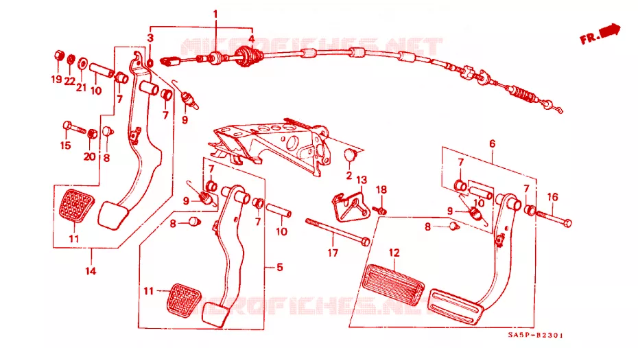 PEDAL Honda  ACCORD 1982 EX 3 speed automatic 
