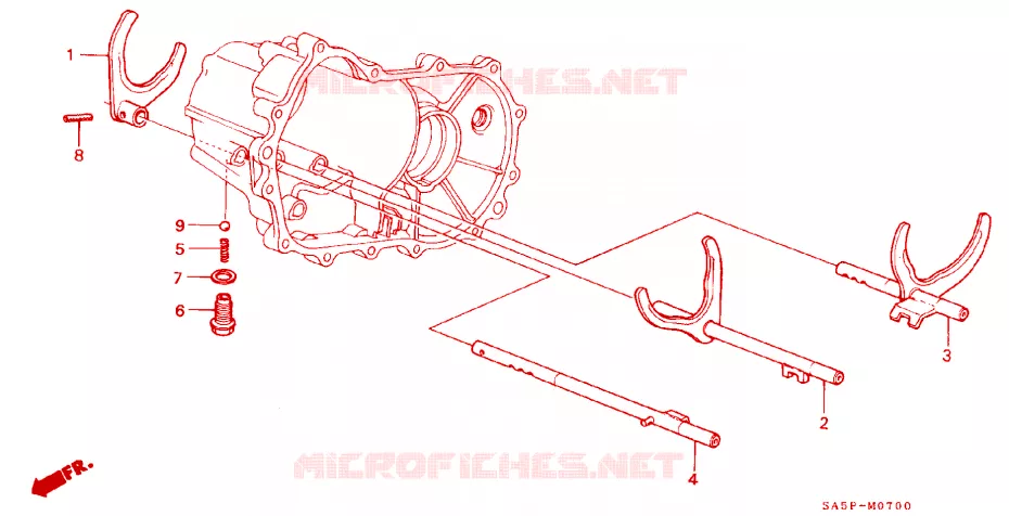 SHIFT FORK Honda  ACCORD 1983 EX 5 speed manual 