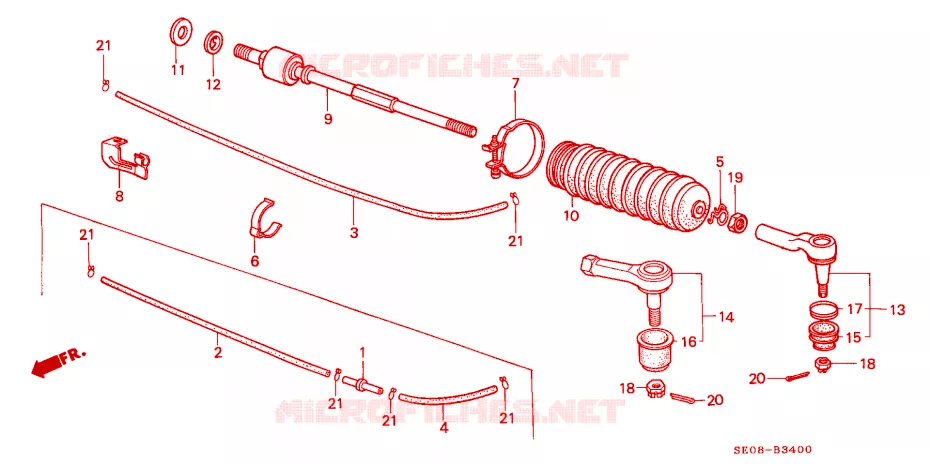 TIE ROD Honda  ACCORD 1989 EX 4 speed automatic 